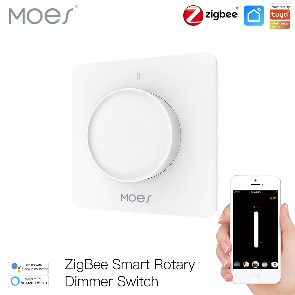 Smart Relay Tuya - Inteligentny, obrotowy ściemniacz MOES Tuya Zigbee,