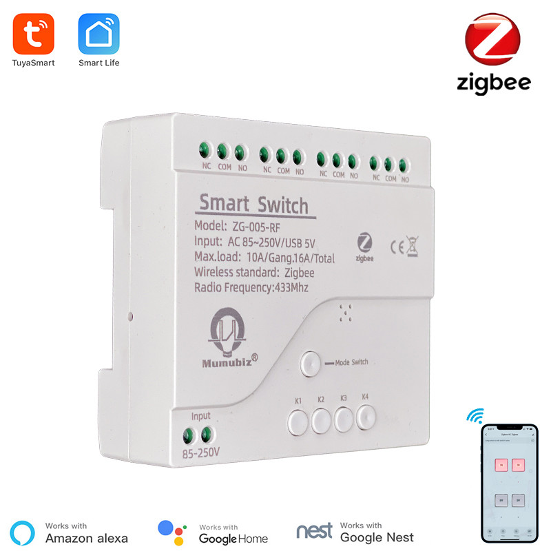 Tuya 4 Channel - Tuya Smart Zigbee Przełącznik 220V 4-kanałowy