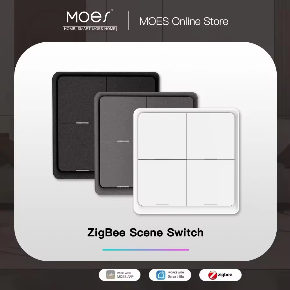 Sonoff Basic - MOES 4 Gang Tuya ZigBee bezprzewodowy