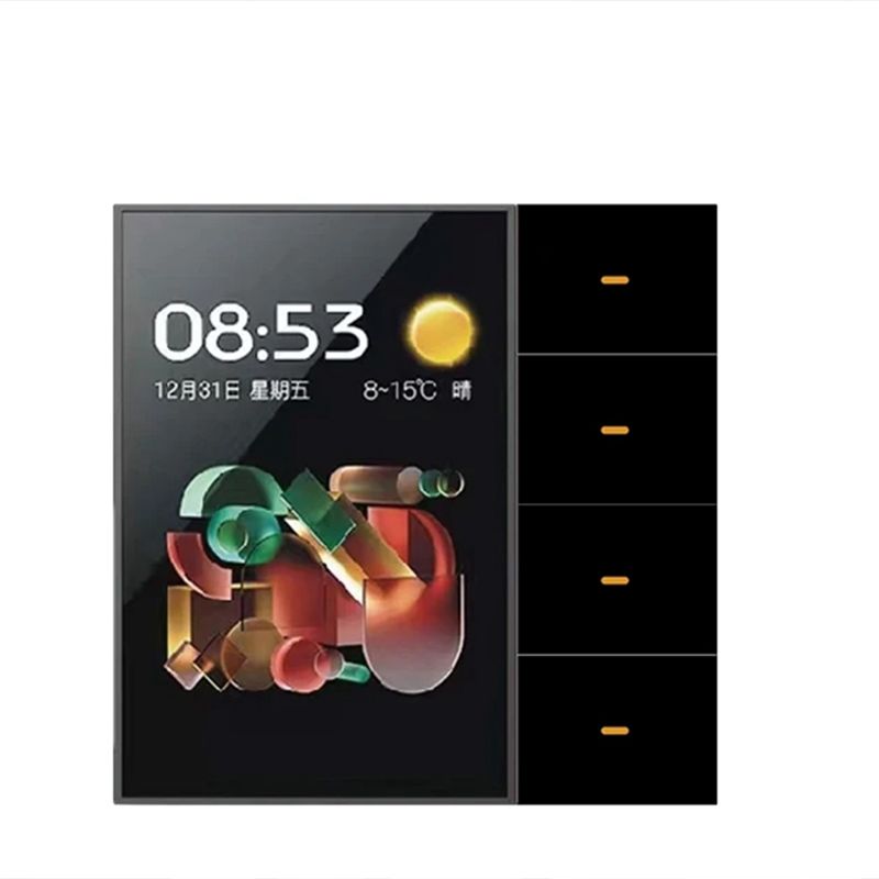 Tuya 4 Channel - AED6-Tuya Zigbee 3.5-calowy Inteligentny Przełącznik Ścienny