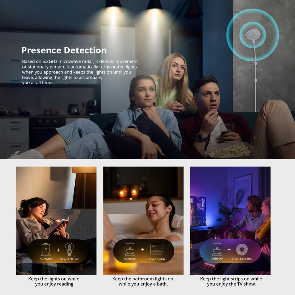 SONOFF SNZB-06P Zigbee czujnik – Tasmota recenzja i cena