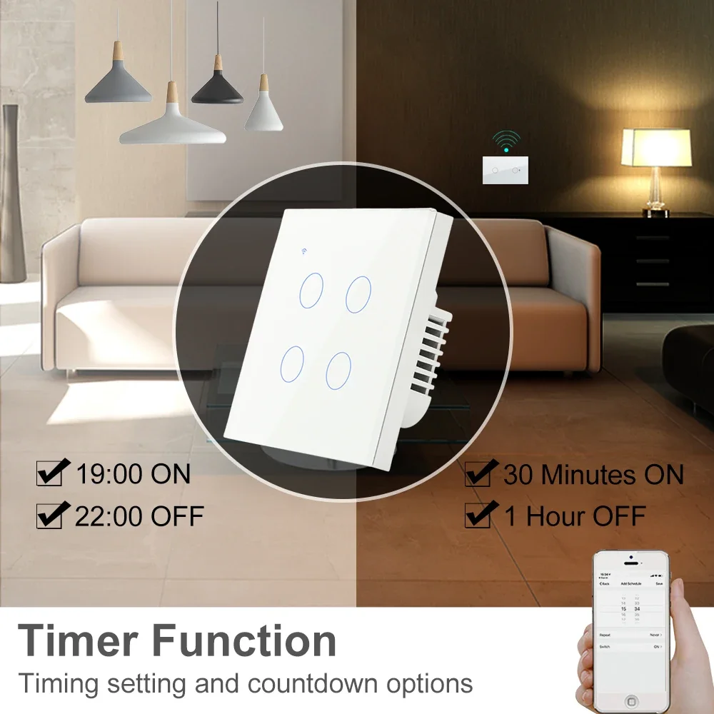 ZigBee 1 2 3 4 Gang bez neutra – Tuya 4 Channel recenzja i cena