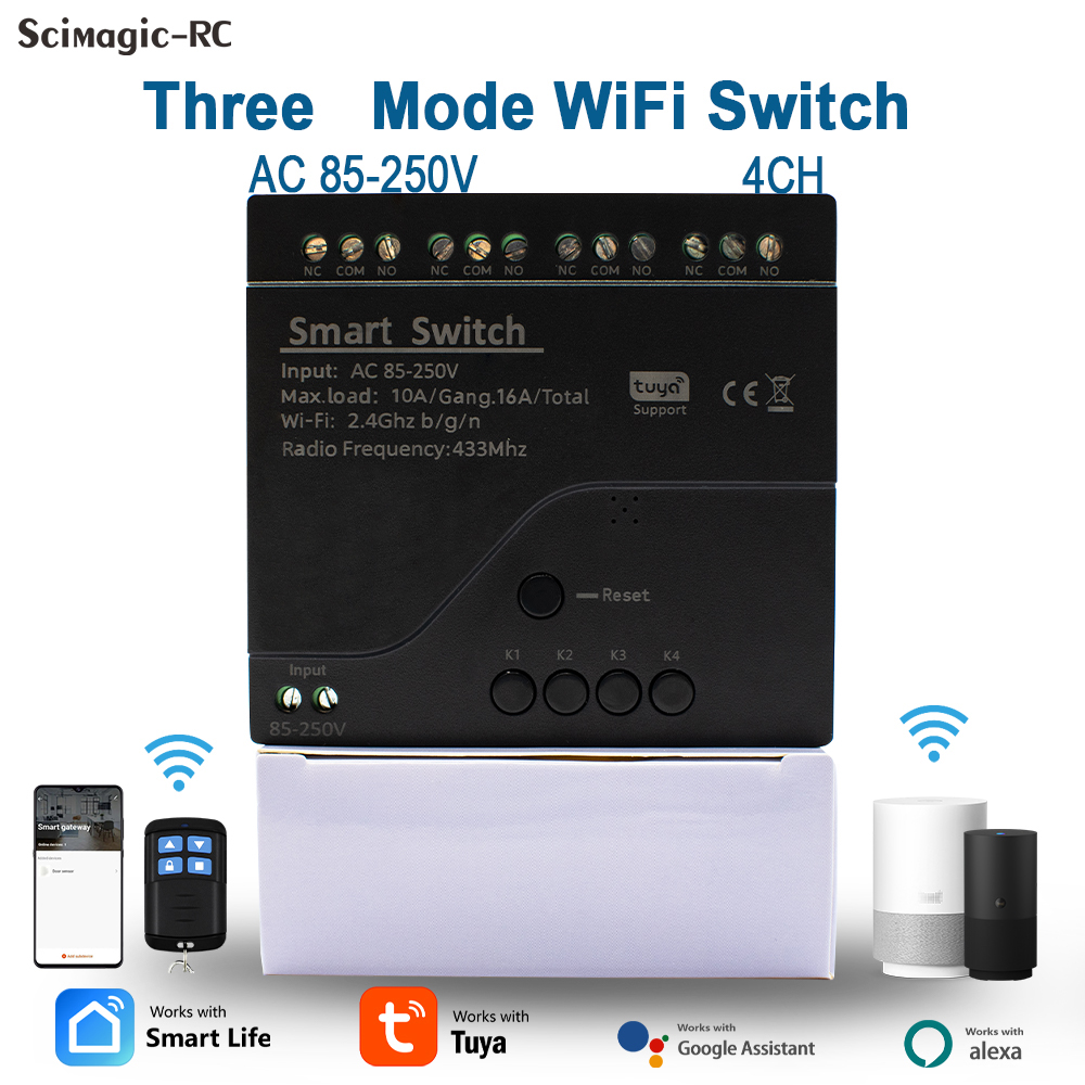 Moduł przekaźnikowy WiFi 4-kan – Tuya 4 Channel recenzja i cena