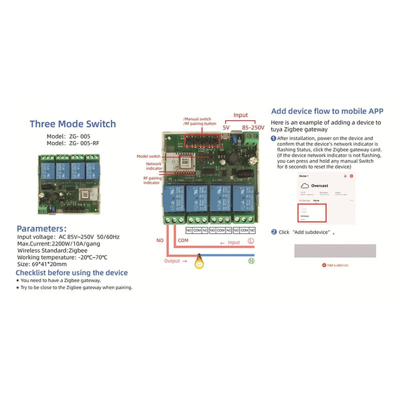 5X 4-kanałowy moduł inteligent – Smart Relay Tuya recenzja i cena